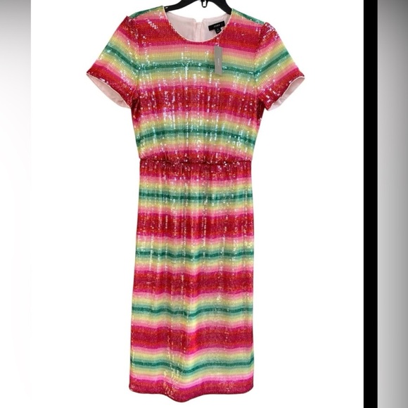 J. Crew Vibrant Sequin Midi Dress - Picture 4 of 5